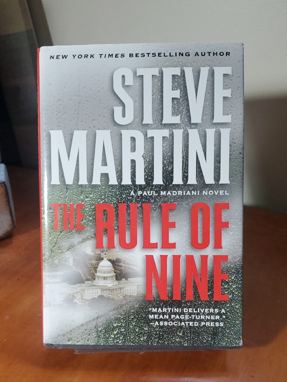 Steve Martini "The Rule of Nine" Hardcover - Red, White, Gray